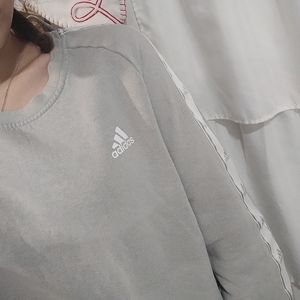 Gray adidas crew neck